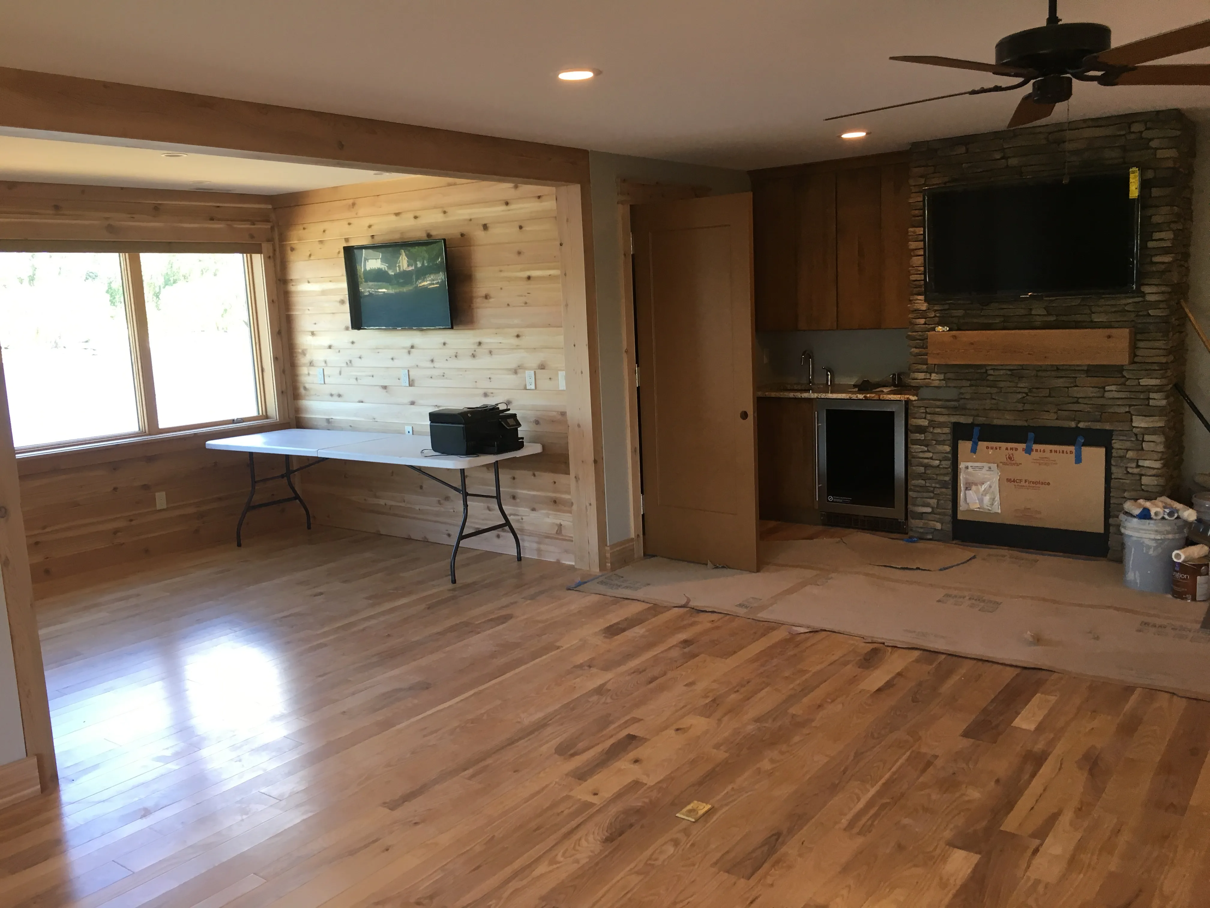 Wide view of a finished installation site